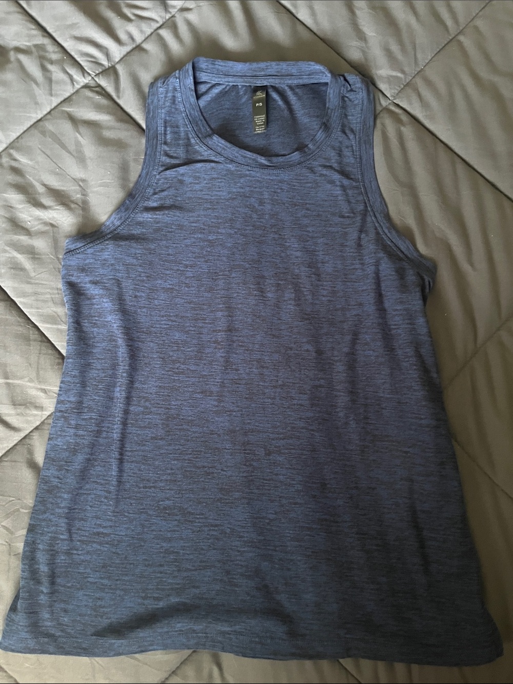Kyodan Blue Space Dye Crew Neck Workout Tank - Petite / Small